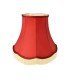 Red fringed lampshade