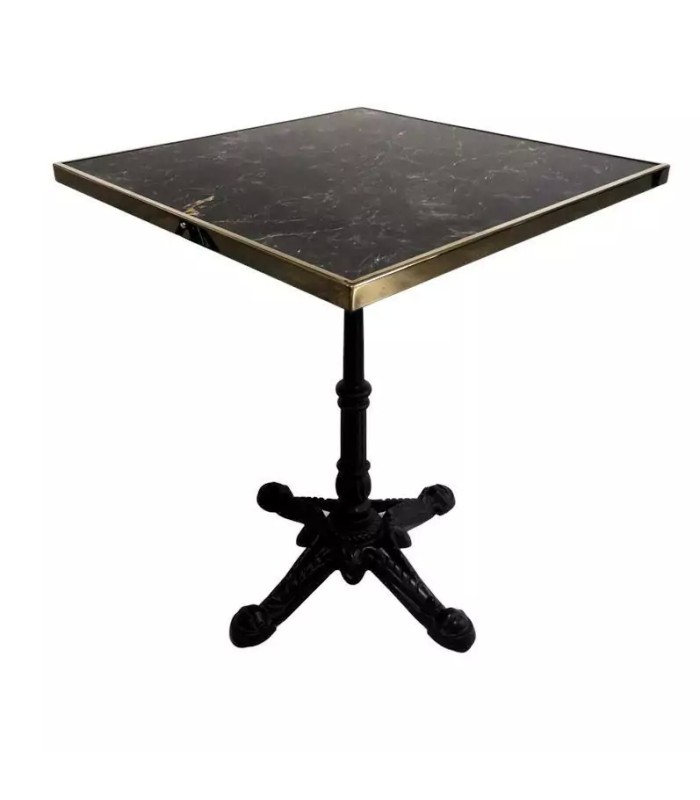 Table de bistrot carré noir
