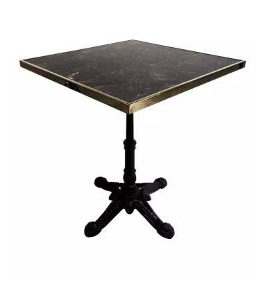 Table de bistrot carré noir