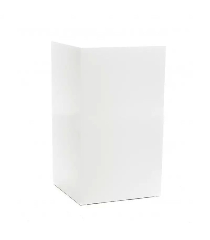 Cube de présentation blanc brillant H 100 cm x 45 x 45 cm