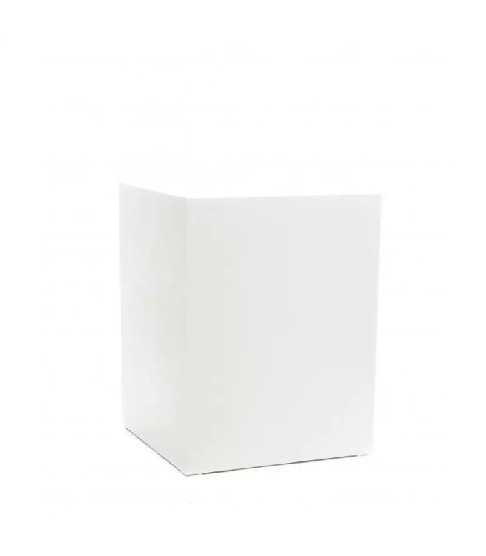 Cube de présentation blanc brillant H 75 cm x 40 x 40 cm