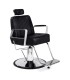 Fauteuil barbier noir et chromé Baxter