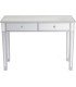 Console 2 tiroirs tout en miroir sur fond blanc