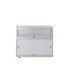 Vitrine comptoir blanche pour foire et exposition L 110 cm