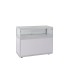 Vitrine comptoir blanche pour foire et exposition L 110 cm