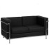 Le Corbusier white leather sofa rental