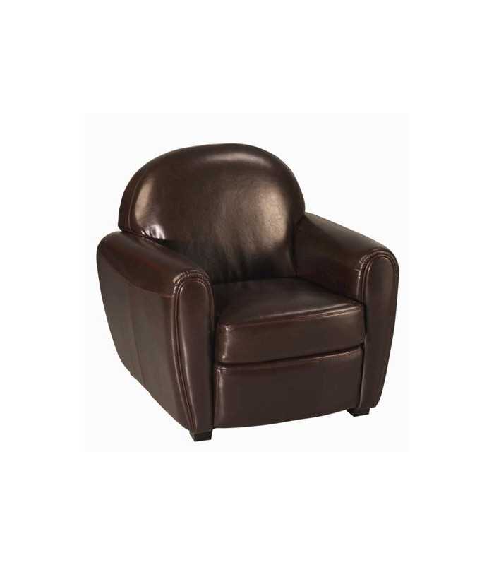 brown leather club chair