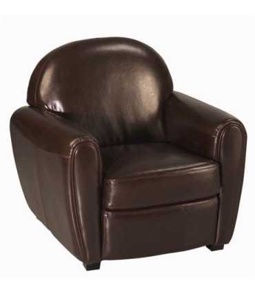 brown leather club chair