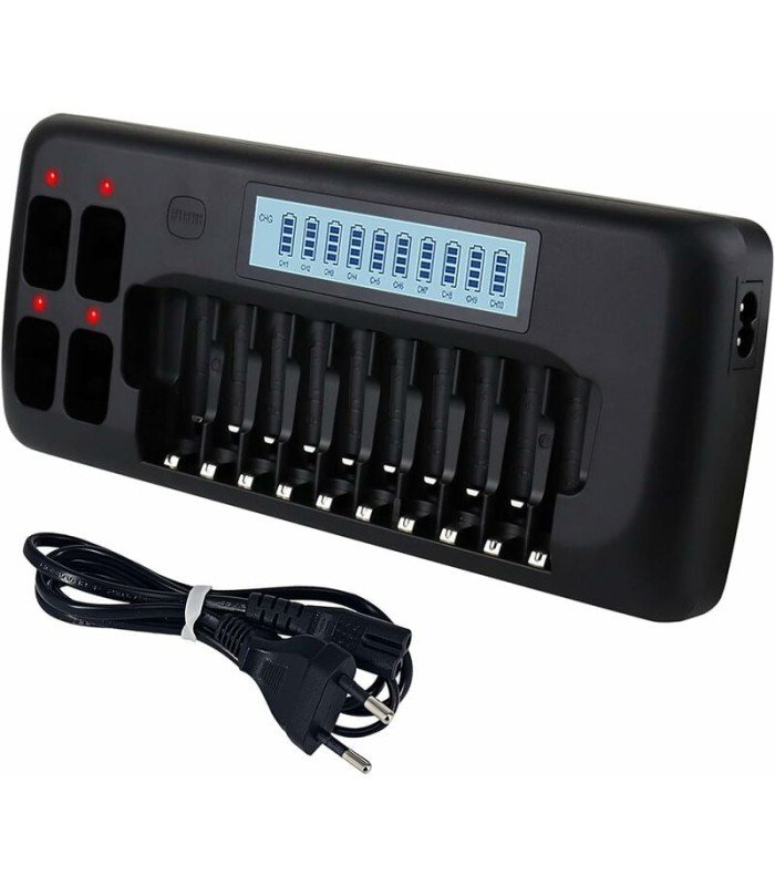 Chargeur de piles rapide et universel 10 piles AAA