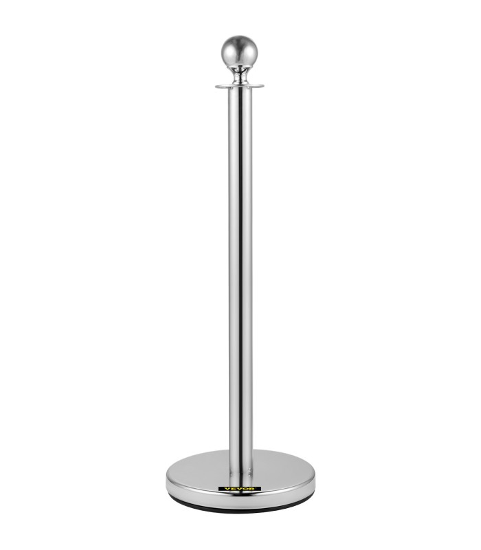 Poteau indicateur vertical chromé format A4