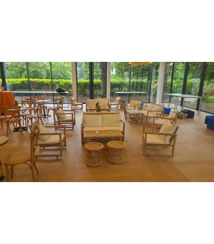 Canapé 2 places en bambou salon intérieur