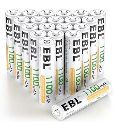 Pack of 20 AAA rechargeable batteries