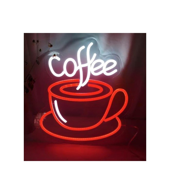 Enseigne lumineuse tasse à café