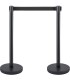 Set of 2 black guide posts and rope L 200 cm