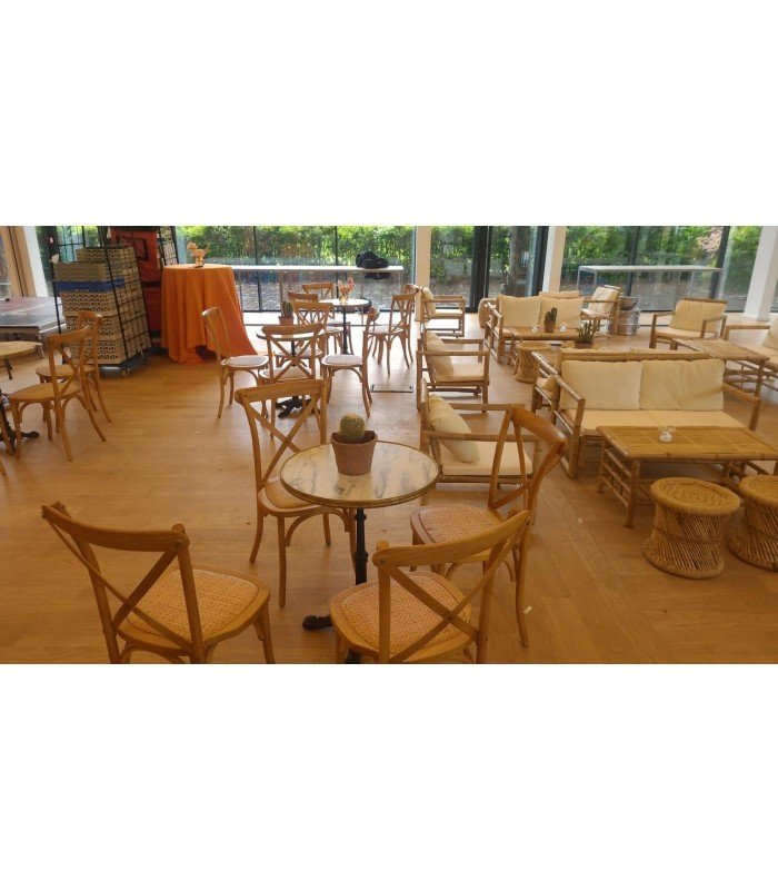 Table de bistrot parisien ronde en acier 60cm