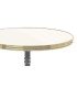Table de bistrot parisien ronde en acier 60cm plateau