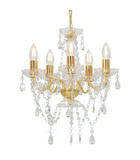 Multi-colored chandelier