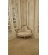 Versailles beige fabric corner armchair