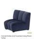 Chauffeuse velours noir modulable