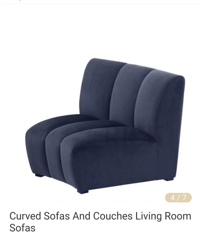 Modular black velvet armchair