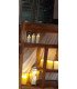 Bougies à leds 3 flammes H 15 cm x Diam 10 cm