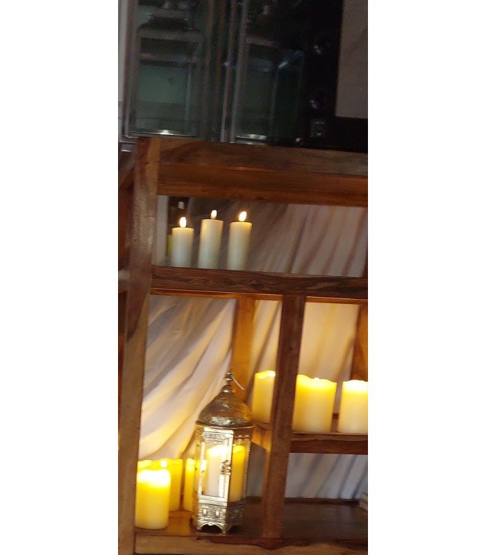 Bougies à leds 3 flammes H 15 cm x Diam 10 cm