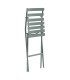 Hortense olive green metal folding garden chair