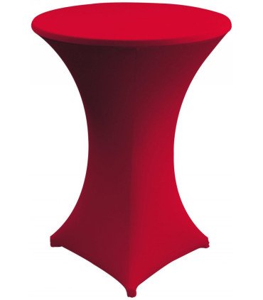 Red cover for high table, diameter 60 cm