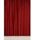 3m x 3m red velvet stage curtains on a white background, M1 fireproof model, available for rent from 126 Events