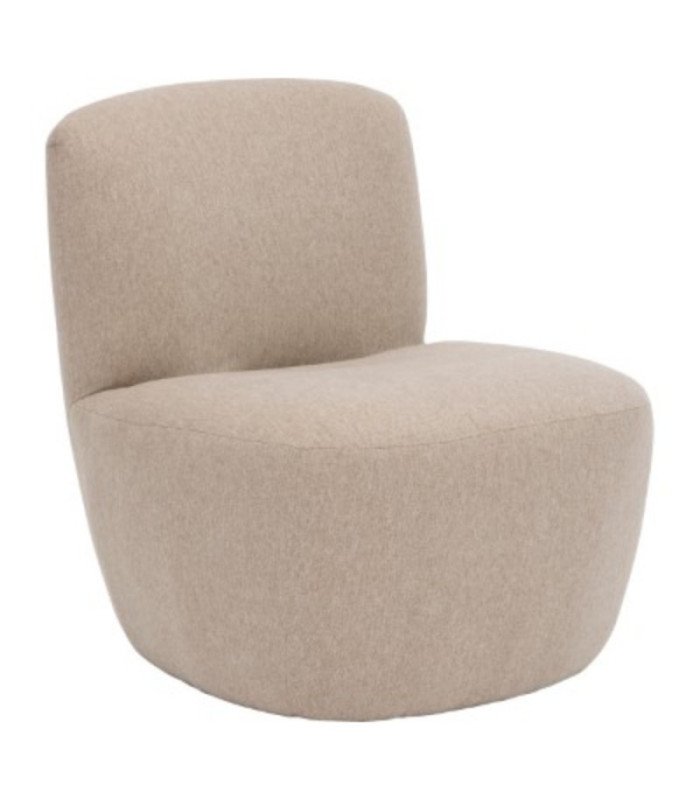 Chauffeuse tissu beige H 70 cm