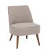 Petit fauteuil beige et pieds en bois