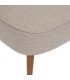 Petit fauteuil beige et pieds en bois