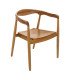 Fauteuil en teck naturel L.72 × l.64 × H.88 cm sur fond blanc