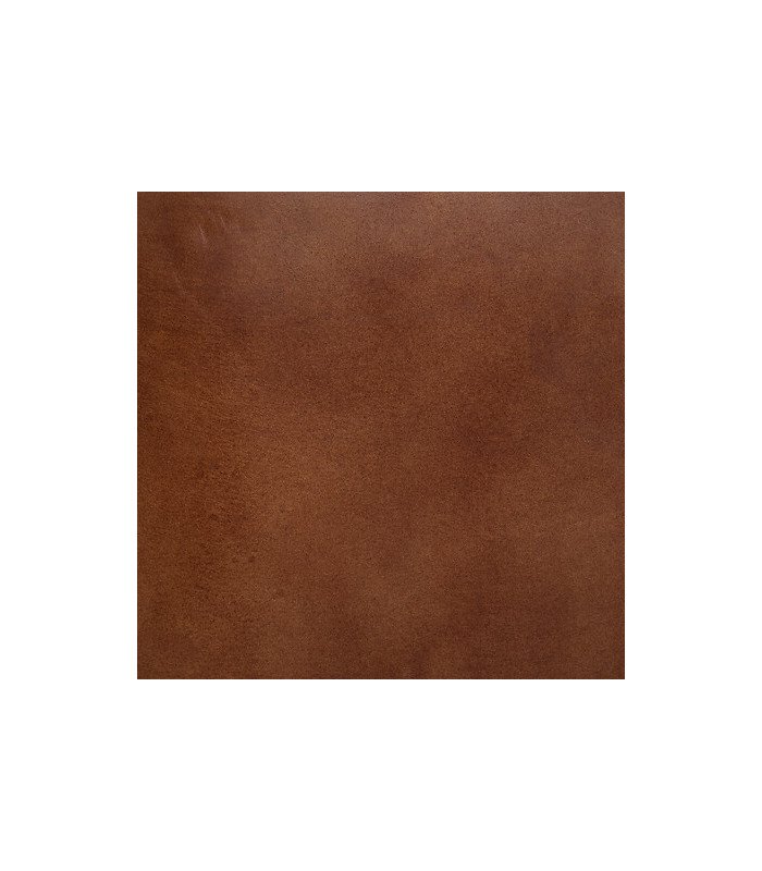 Fauteuil bridge en cuir marron cognac