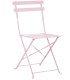 Pastel pink folding garden chair