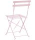Chaise de jardin pliante rose pastel