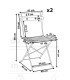 Pastel pink folding garden chair