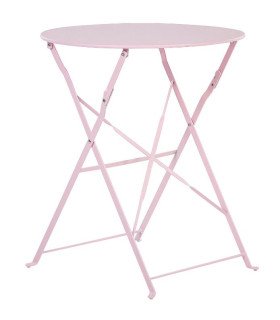 Pastel pink folding table