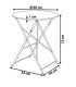 Table pliante rose pastel dimension