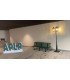 Banc parisien vert en fonte L 195 cm