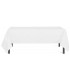 Nappe blanche rectangulaire 140 × 300 cm installée sur une table de réception, sur fond blanc.