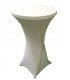 Upright table with white covers Diam 60 cm