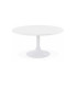Round white tulip coffee table Diam 90 cm