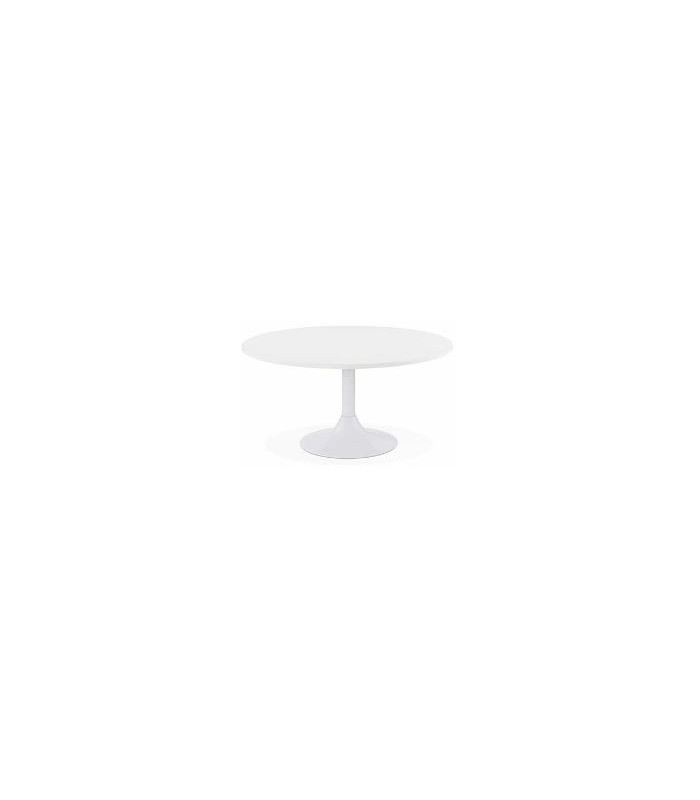 Round white tulip coffee table Diam 90 cm