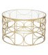 Table basse ronde plateau en verre D 70 cm