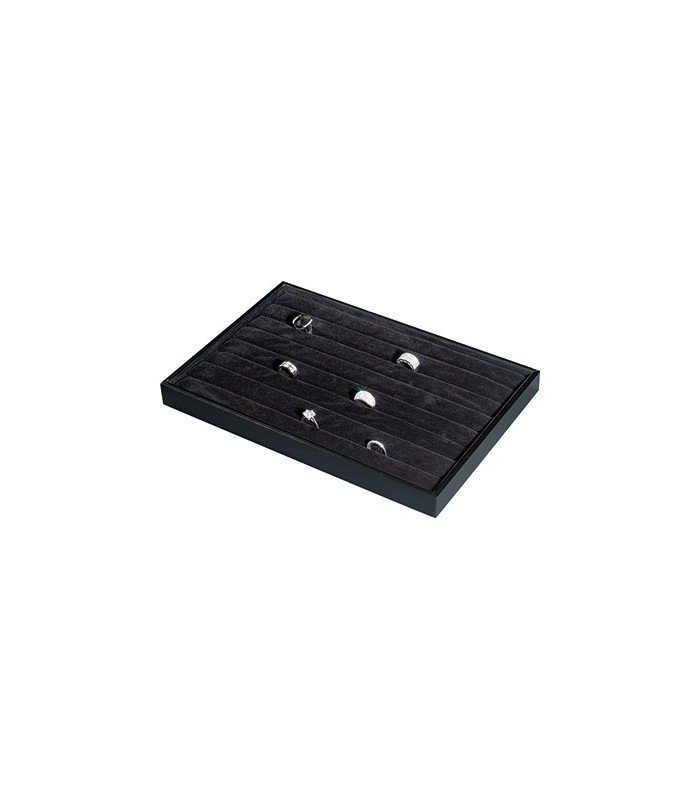 Plateau à bijoux velours noir
