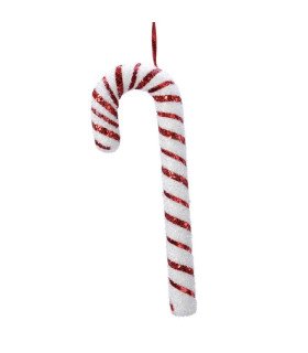 Sucre d’orge à accrocher H 52 cm suspendu sur fond blanc.