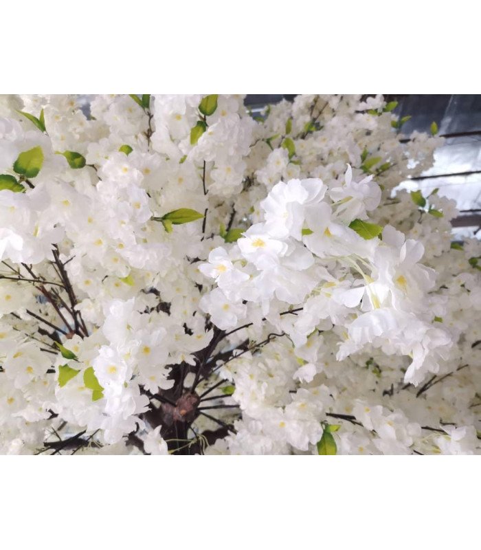 White artificial cherry H 220 cm