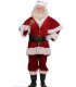 Professional-quality plush Santa Claus costume worn by a man.