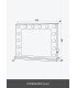 plan of the white LED makeup mirror with dimensions 80 × 65 cm